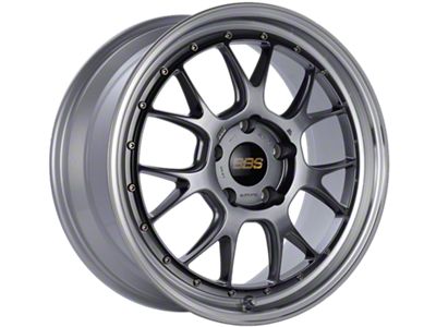 BBS LM-R Diamond Black with a Diamond Cut Machined Lip Wheel; 19x8.5; 55mm Offset