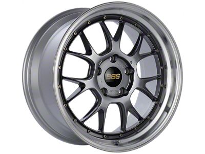 BBS LM-R Diamond Black with a Diamond Cut Machined Lip Wheel; 19x9.5; 40mm Offset