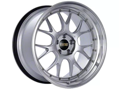 BBS LM-R Diamond Silver with a Diamond Cut Machined Lip Wheel; 20x9.5; 23mm Offset
