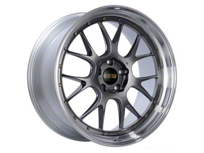 BBS LM-R Diamond Black with a Diamond Cut Machined Lip Wheel; 21x10; 35mm Offset