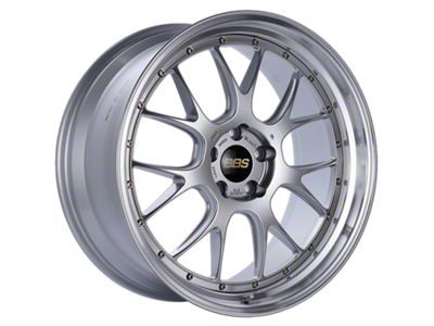 BBS LM-R Diamond Silver with a Diamond Cut Machined Lip Wheel; 21x10; 35mm Offset