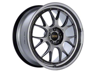 BBS LM-R Diamond Black with a Diamond Cut Machined Lip Wheel; 20x9.5; 40mm Offset