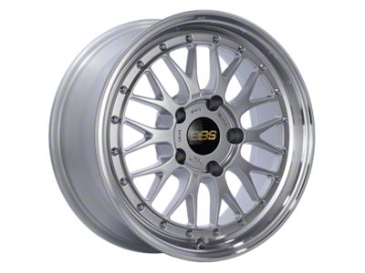 BBS LM Diamond Silver with a Diamond Cut Machined Lip Wheel; 17x7.5; 28mm Offset