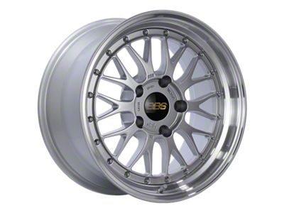 BBS LM Diamond Silver with a Diamond Cut Machined Lip Wheel; 17x9; 17mm Offset