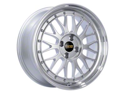 BBS LM Diamond Silver with a Diamond Cut Machined Lip Wheel; 17x7.5; 40mm Offset