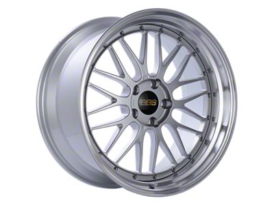 BBS LM Diamond Silver with a Diamond Cut Machined Lip Wheel; 20x10; 20mm Offset