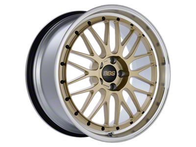 BBS LM Gold with a Diamond Cut Machined Lip Wheel; 20x9.5; 40mm Offset
