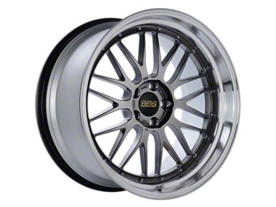 BBS LM Diamond Black with a Diamond Cut Machined Lip Wheel; 20x10.5; 20mm Offset