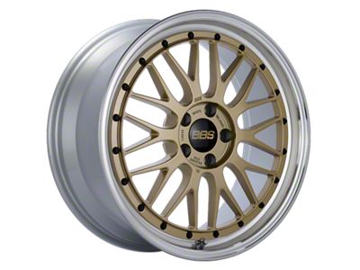 BBS LM Gold with a Diamond Cut Machined Lip Wheel; 19x8.5; 48mm Offset
