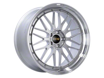 BBS LM Diamond Silver with a Diamond Cut Machined Lip Wheel; 21x10; 38mm Offset