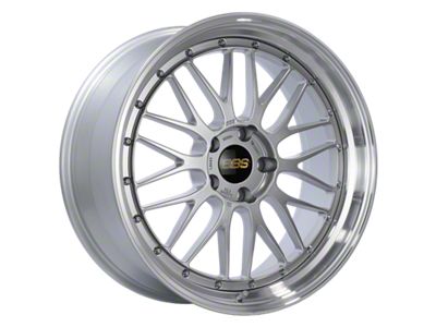 BBS LM Diamond Silver with a Diamond Cut Machined Lip Wheel; 20x9; 20mm Offset