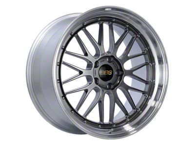 BBS LM Diamond Black with a Diamond Cut Machined Lip Wheel; 20x10; 33mm Offset