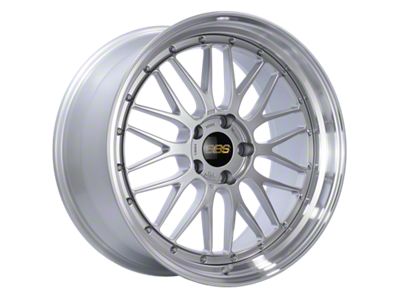 BBS LM Diamond Silver with a Diamond Cut Machined Lip Wheel; 20x10; 33mm Offset