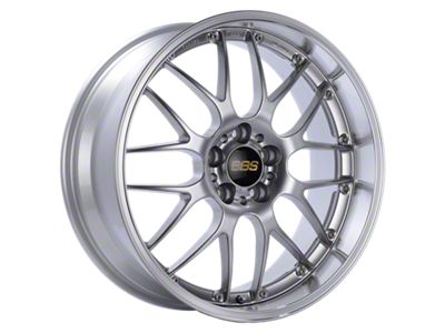 BBS RS-GT Diamond Silver with a Diamond Cut Machined Lip Wheel; 19x10; 25mm Offset