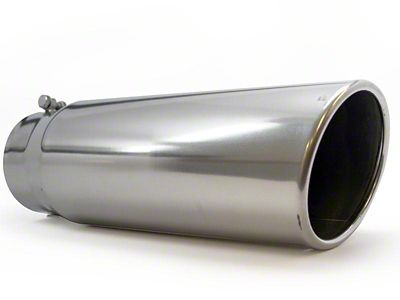 Bully Dog 4inch-5inch Polished 304 Stainless Rolled End Angle Cut Bolt on Any 4inch Dia Exhaust