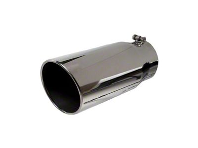 Bully Dog 5inch x 6inch x 12inch Polished 304 SS Angle Cut Rolled Tip Bolt on Any 5inch Dia Exhaust