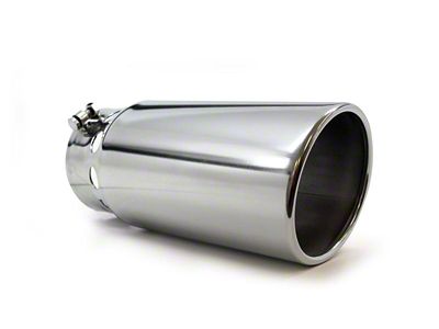 Bully Dog 5inch x 6inch x 15inch Ceramic Coated Angle Cut rolled tip Bolt on Any 5inch Dia Exhaust