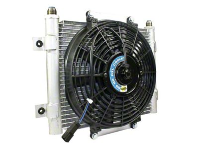 BD Power Xtrude Transmission Cooler with Fan 10 JIC Male Connection (Universal; Some Adaptation May Be Required)