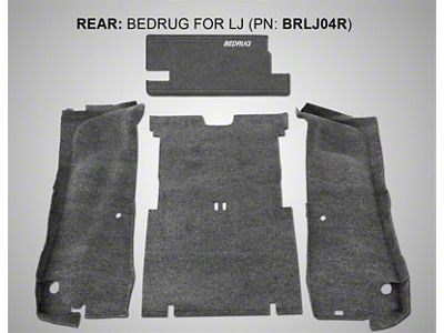 BedRug 03-06 Jeep LJ Unlimited Rear 4pc Cargo Kit Incl - BRLJ04R