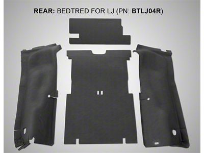 BedRug 03-06 Jeep LJ Unlimited Rear 4pc BedTred Cargo Kit - BTLJ04R