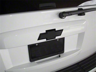 T-REX Grilles Billet Bowtie Emblem; Aluminum; Black; 1 Pc; Bolt-On; w/Border; Rear; - 19050B
