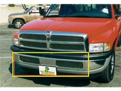 T-REX Grilles Billet Bumper Grille, Polished, Aluminum, 2 Pc, Bolt-On - 25440