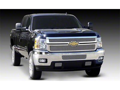 T-REX Grilles Billet Grille, Polished, Aluminum, 2 Pc, Overlay - 21114