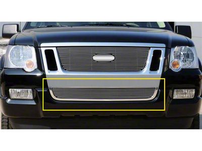 T-REX Grilles Billet Series Bumper Grille; Horizontal; Aluminum; Polished; 1 Pc; Bolt-On; - 25662