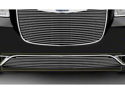 T-REX Grilles Billet Series Bumper Grille; Horizontal; Aluminum; Polished; 1 Pc; Overlay; - 25436