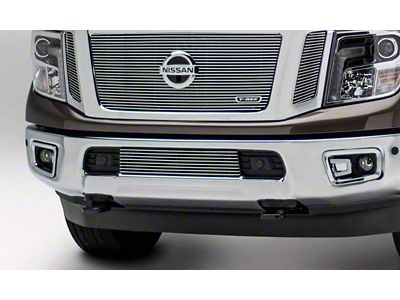 T-REX Grilles Billet Series Bumper Grille; Horizontal; Aluminum; Polished; 1 Pc; Overlay; - 25785