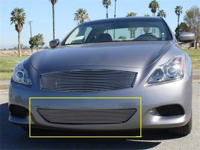 T-REX Grilles Billet Series Bumper Grille; Horizontal; Aluminum; Polished; 1 Pc; Overlay; - 25810