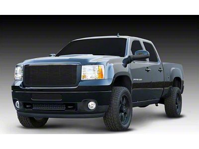 T-REX Grilles Billet Series Grille; Horizontal; Aluminum; Black; 1 Pc; Overlay/Insert; - 21209B