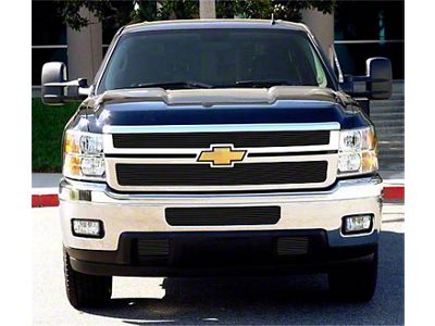 T-REX Grilles Billet Series Grille; Horizontal; Aluminum; Black; 2 Pc; Overlay; - 21114B