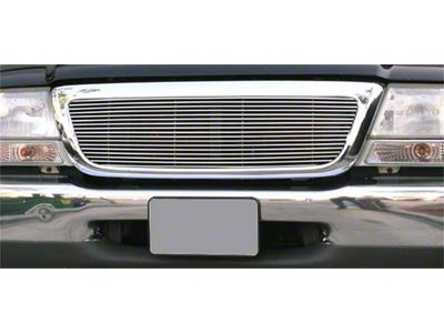 T-REX Grilles Billet Series Grille; Horizontal; Aluminum; Polished; 1 Pc; Insert; - 20676