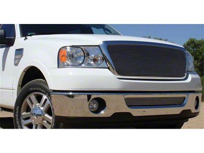 T-REX Grilles Billet Series Grille; Horizontal; Aluminum; Polished; 1 Pc; Insert; - 21556