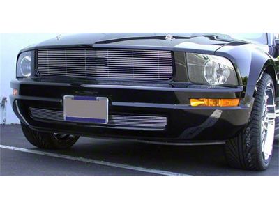 T-REX Grilles Billet Series Grille; Horizontal; Aluminum; Polished; 1 Pc; Overlay; - 20515