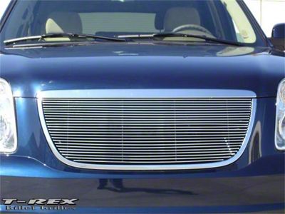 T-REX Grilles Billet Series Grille; Horizontal; Aluminum; Polished; 1 Pc; Overlay; - 21171