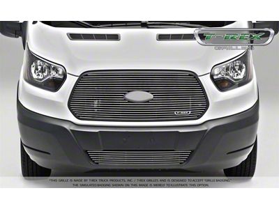 T-REX Grilles Billet Series Grille; Horizontal; Aluminum; Polished; 1 Pc; Replacement; - 6205750