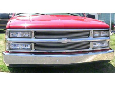 T-REX Grilles Billet Series Grille; Horizontal; Aluminum; Polished; 2 Pc; Insert; - 20045