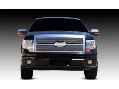 T-REX Grilles Billet Series Grille; Horizontal; Aluminum; Polished; 2 Pc; Insert; - 20567