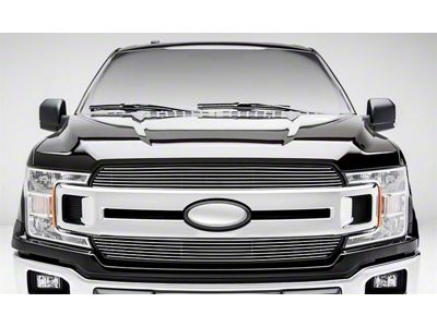 T-REX Grilles Billet Series Grille; Horizontal; Aluminum; Polished; 2 Pc; Insert; - 20571