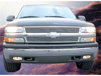 T-REX Grilles Billet Series Grille; Horizontal; Aluminum; Polished; 2 Pc; Overlay; - 21075