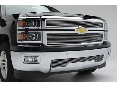 T-REX Grilles Billet Series Grille; Horizontal; Aluminum; Polished; 2 Pc; Overlay; - 21120