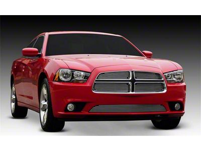 T-REX Grilles Billet Series Grille; Horizontal; Aluminum; Polished; 4 Pc; Overlay; - 21442