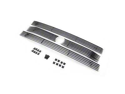 T-REX Grilles Billet Series Grille; Horizontal; Aluminum; Polished; 4 Pc; Overlay; - 21573