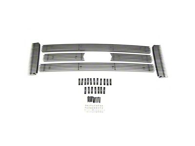 T-REX Grilles Billet Series Grille; Horizontal; Aluminum; Polished; 6 Pc; Overlay; - 21561