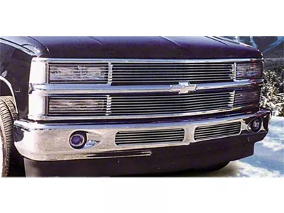 T-REX Grilles Billet Series Phantom Grille; Horizontal; Aluminum; Polished; 1 Pc; Insert; - 20060