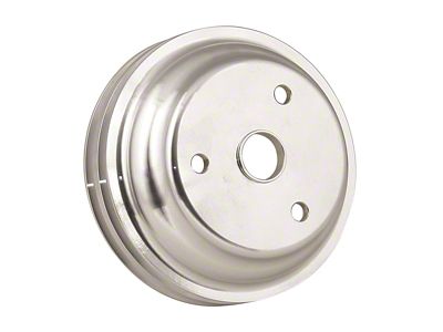Mr. Gasket Billet Style Aluminum Crankshaft Pulley; Double Groove; Long Water Pump; - 5317