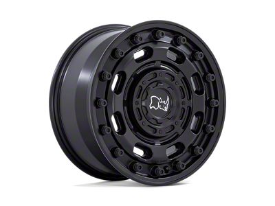 Black Rhino Atlas Matte Black Wheel; 17x8; 38mm Offset; 6x130mm Bolt Pattern; 84.10mm Hub Bore