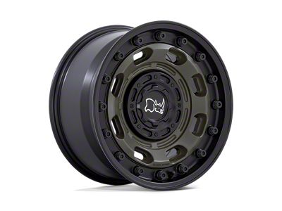 Black Rhino Atlas Olive Drab Green Wheel; 17x8.5; -10mm Offset; 6x135/6x139.7mm Bolt Pattern; 106.10mm Hub Bore